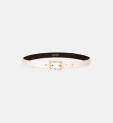 Ceinture en cuir lisse boucle métal Sandro