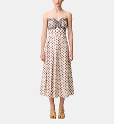 Robe coton imprimée broderies Claudie Pierlot