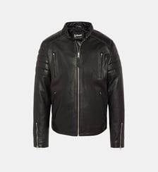 Blouson motard, cuir d'agneau Schott