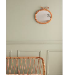 Miroir pomme en rotin Cyrillus
