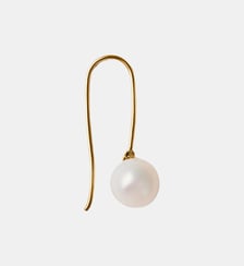 Boucle d’oreille simple en argent 925 plaqué or 18K avec perle Aristocrazy