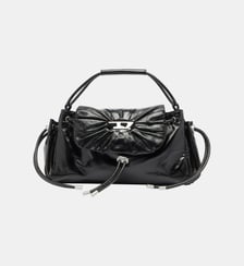 Scrunch-D - Sac à poignée en cuir brillant froissé Diesel