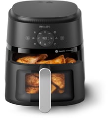 Airfryer NA221/00 Friteuse sans huile avec fenêtre de cuisson Noir/Argent, Série 2000 4.2L Philips