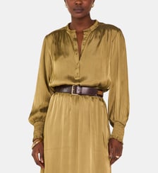 Blouse Satinée À Manches Bouffantes Deesse Maison 123