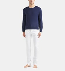 Pullover en laine mérinos cachemire soie ras-du-cou Vilebrequin