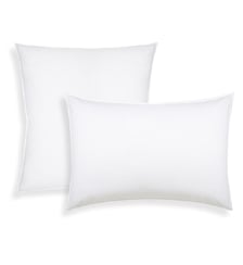 Taie d'oreiller en percale de coton lavé, DOUCEUR LAVÉE Blanc Cerise
