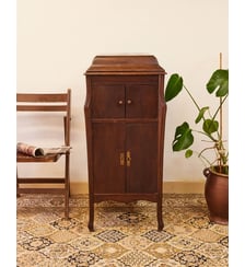 Table d'appoint pour gramophone en bois Francine N°1549- Produit chiné Debongout