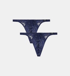 Lot de 2 strings Purple en microfibre Hom