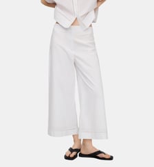 Pantalon en coton à volants Adolfo Dominguez