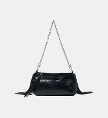 Pochette Miss M pouch en cuir vernis Maje