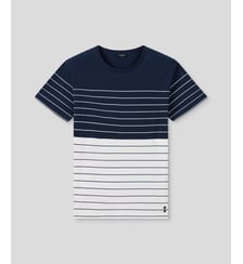 T-shirt en coton bio à fines rayures Ron Dorff