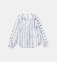 Blouse manches longues col v imprimé à rayures BLAIKE La Petite Etoile