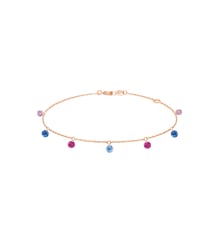Bracelet CONFETTI VENISE - Saphirs roses, bleus et rubis, poids total 0,90ct approx. - Or rose 750‰ La Brune & La Blonde
