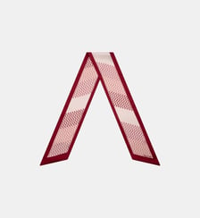 Norris - Foulard En Satin De Coton Rouge Parallèle