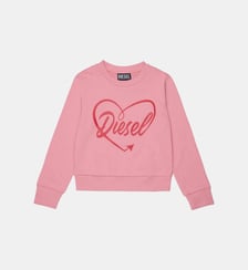 Sweat-shirt à col rond avec logo Diesel Kids