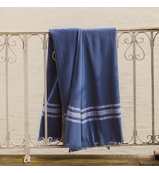 Fouta éponge en coton, ESPRIT FOUTA Blanc Cerise