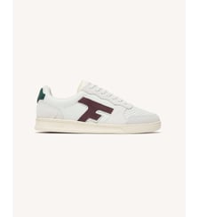 Baskets basses en cuir Blanc et brun rosé Faguo