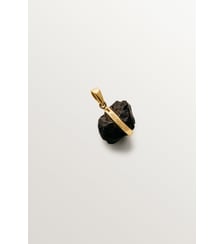Charme argenté 925 plaqué or jaune 18K avec onyx noir Aristocrazy