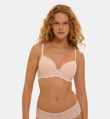 Soutien-gorge emboitant décolleté plongeant en spacer 3D - Poudre Simone Pérèle