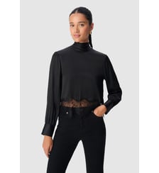 Blouse satinée bande dentelle Ikks