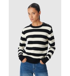 Pull tricot laine motif rayures Ikks