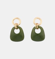 Boucles d'oreilles vertes en résine Balaboosté