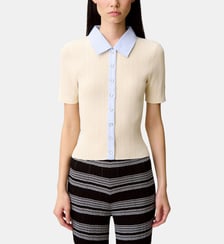 Cardigan bi matières rayé Claudie Pierlot