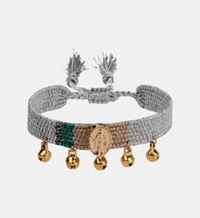 Bracelet en tissu réglable avec cabochon central et pampilles CIPRA Hipanema
