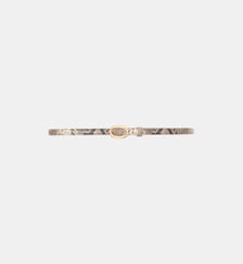Ceinture fine en cuir effet python Maje