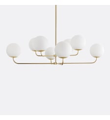Suspension laiton et verre opaline La Redoute Interieurs