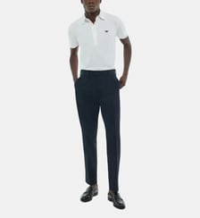Pantalon ajusté en toile de coton Fursac