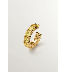 Bracelet d’oreille plaqué or jaune avec des cristaux jaunes Aristocrazy