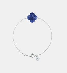 Bracelet, lapis lazuli, or blanc Morganne Bello