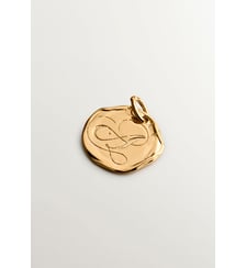Charme artisanal en argent 925 doré 18K avec initiale A Aristocrazy