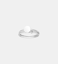 Petite bague États d'Âme en Argent avec diamant blanc La Garçonne Diamant