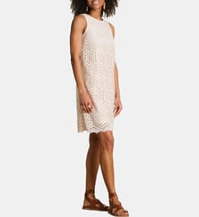 Robe courte en dentelle sans manches La Fée Maraboutée