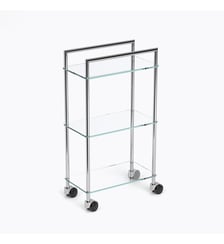 Desserte inox et tablettes en verre - POLE Bath Bazaar
