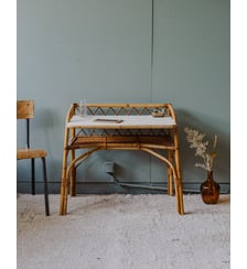 Table d'appoint en rotin Francine N°927- Produit chiné Debongout
