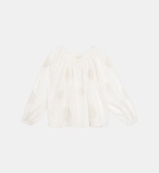 Blouse manches longues col tunisien  imprimé broderie BLAZIA La Petite Etoile