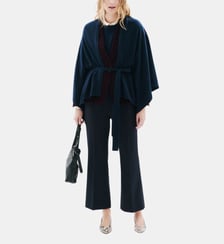 Poncho albano - Motif uni - Coupe droite Caroll