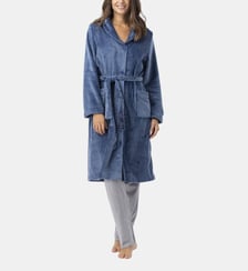 Robe de chambre en peluche flanelle ESSENTIEL H51B Lingerie LE CHAT