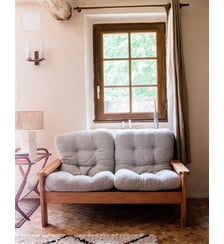 Petite banquette en pin Clara N°40- Produit chiné Debongout