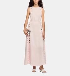 Robe longue à jacquard fleurs Sandro