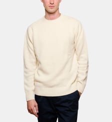 Pull Col Rond Ecru en laine et cachemire Atelier Privé