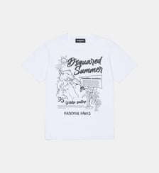 T-shirt avec logo et impression frontale Dsquared2