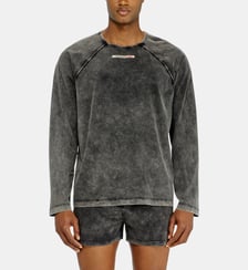 Haut de pyjama en coton avec patch logo Diesel