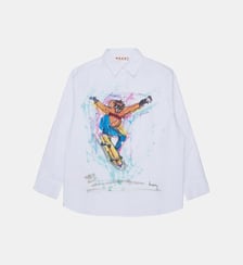 Chemise à manches longues avec motif skateur Marni