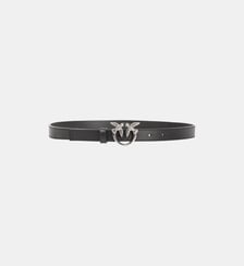 Fine ceinture love birds en cuir 2cm Pinko