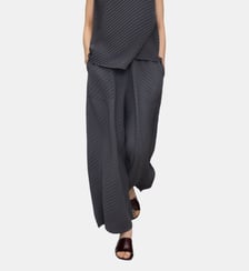 Pantalon à jambes larges en tissu froissé Adolfo Dominguez