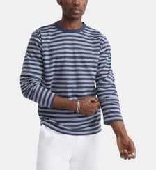 T-shirt mark en jersey de coton rayé Agnès b.